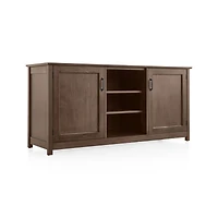 Ainsworth Cocoa 64" Storage Media Console with Glass/Wood Doors