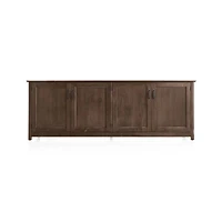 Ainsworth Cocoa 85" Storage Media Console with Glass/Wood Doors