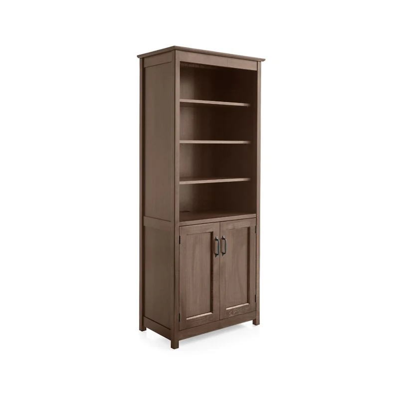Ainsworth Cocoa Media Storage Tower with Glass/Wood Doors