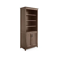 Ainsworth Cocoa Media Storage Tower with Glass/Wood Doors