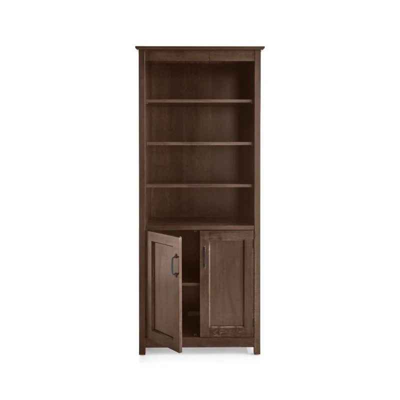 Ainsworth Cocoa Media Storage Tower with Glass/Wood Doors
