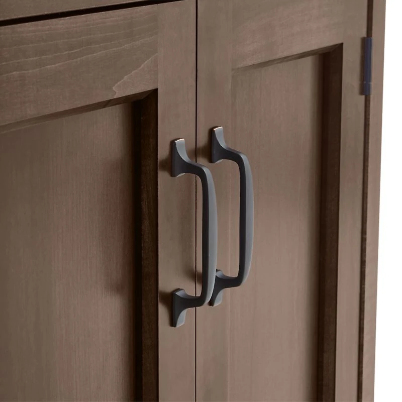 Ainsworth Cocoa Media Storage Tower with Glass/Wood Doors