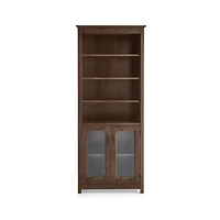 Ainsworth Cocoa Media Storage Tower with Glass/Wood Doors