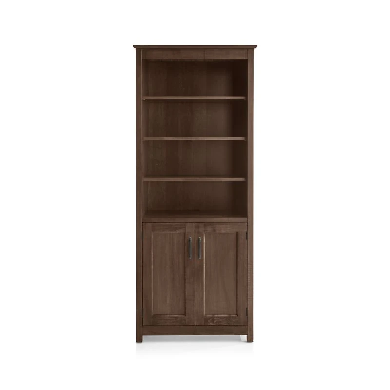 Ainsworth Cocoa Media Storage Tower with Glass/Wood Doors