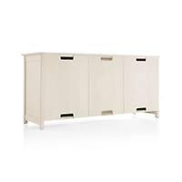 Ainsworth Cream 64" Storage Media Console with Glass/Wood Doors