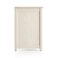 Ainsworth Cream 64" Storage Media Console with Glass/Wood Doors
