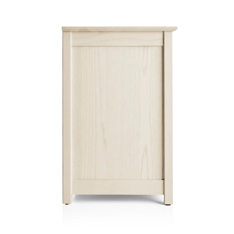 Ainsworth Cream 85" Storage Media Console with Glass/Wood Doors