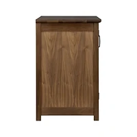 Ainsworth Walnut 64" Storage Media Console with Glass/Wood Doors