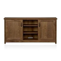 Ainsworth Walnut 64" Storage Media Console with Glass/Wood Doors