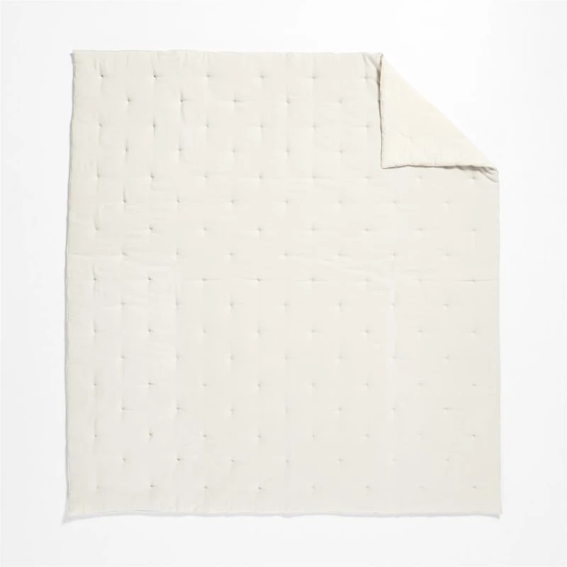 Organic Cotton Textured Natural Taupe Full/Queen Comforter