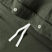 Aire Natural EUROPEAN FLAX ™-Certified Linen Ficus Green King Duvet Cover