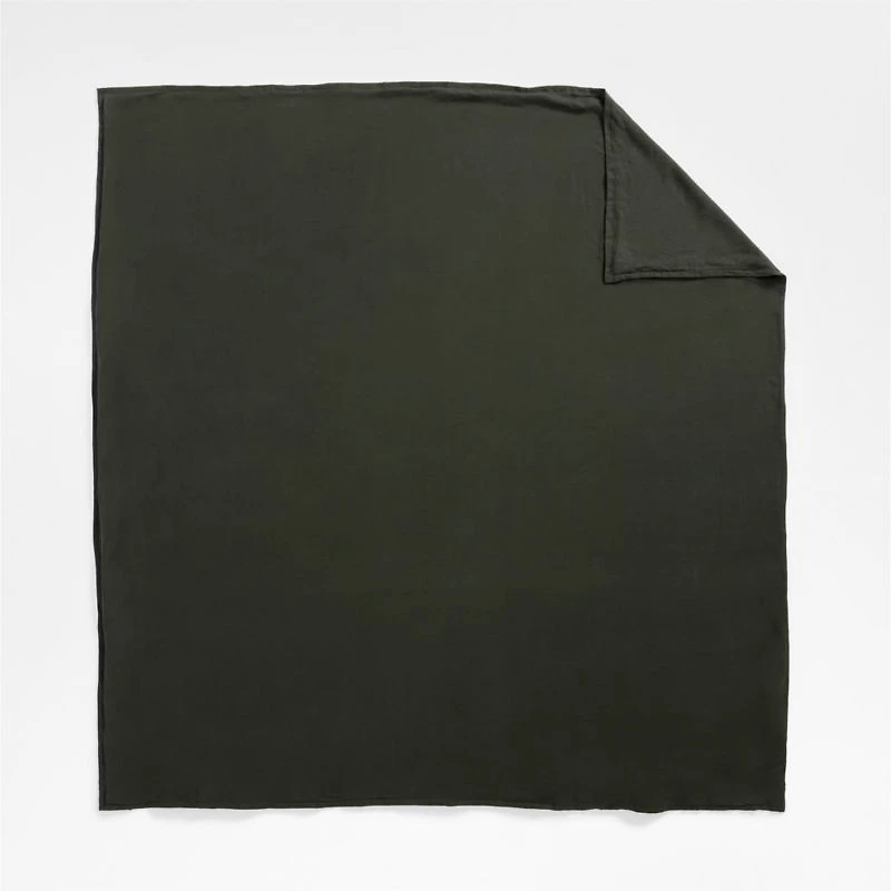 Aire Natural EUROPEAN FLAX ™-Certified Linen Ficus Green King Duvet Cover