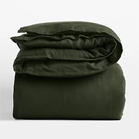 Aire Natural EUROPEAN FLAX ™-Certified Linen Ficus Green King Duvet Cover