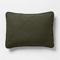 Aire Natural EUROPEAN FLAX ™-Certified Linen Ficus Green King Quilt Bed Pillow Sham