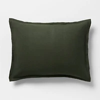 Aire Natural EUROPEAN FLAX ™-Certified Linen Ficus Green Euro Bed Pillow Sham