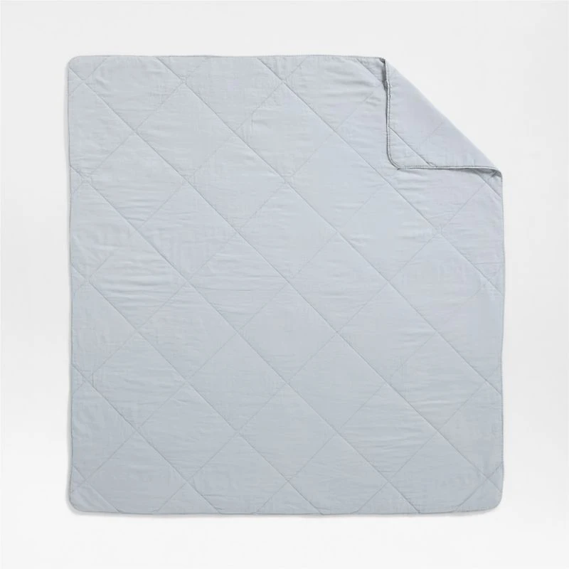 Aire Natural EUROPEAN FLAX ™-Certified Linen Mist Blue King Quilt