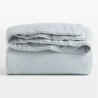 Aire Natural EUROPEAN FLAX ™-Certified Linen Mist Blue King Quilt