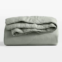 Aire Natural EUROPEAN FLAX ™-Certified Linen Shadow Sage King Quilt