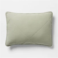 Aire Natural EUROPEAN FLAX ™-Certified Linen Shadow Sage King Quilted Bed Pillow Sham