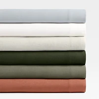 Aire Natural EUROPEAN FLAX ™-Certified Linen Ficus Green King Bed Sheet Set