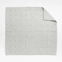 Crinkle Cotton Linen Blend Pebble Grey Full/Queen Comforter