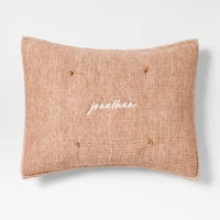 Aire Terracotta Crinkle Organic Cotton Kids Pillow Sham