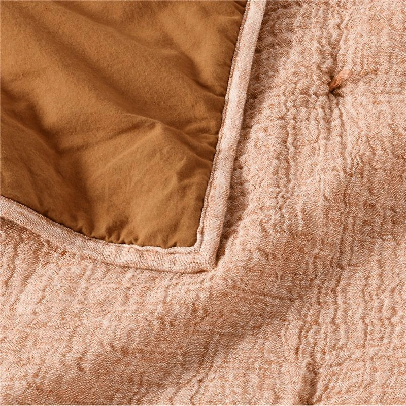 Aire Terracotta Crinkle Organic Cotton Kids Full/Queen Quilt