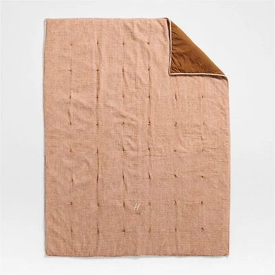 Aire Terracotta Crinkle Organic Cotton Kids Full/Queen Quilt