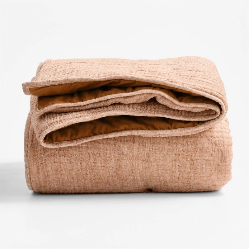 Aire Terracotta Crinkle Organic Cotton Kids Full/Queen Quilt