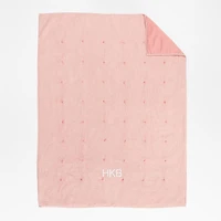 Aire Pink Crinkle Hand-Quilted Organic Cotton Kids Twin Comforter