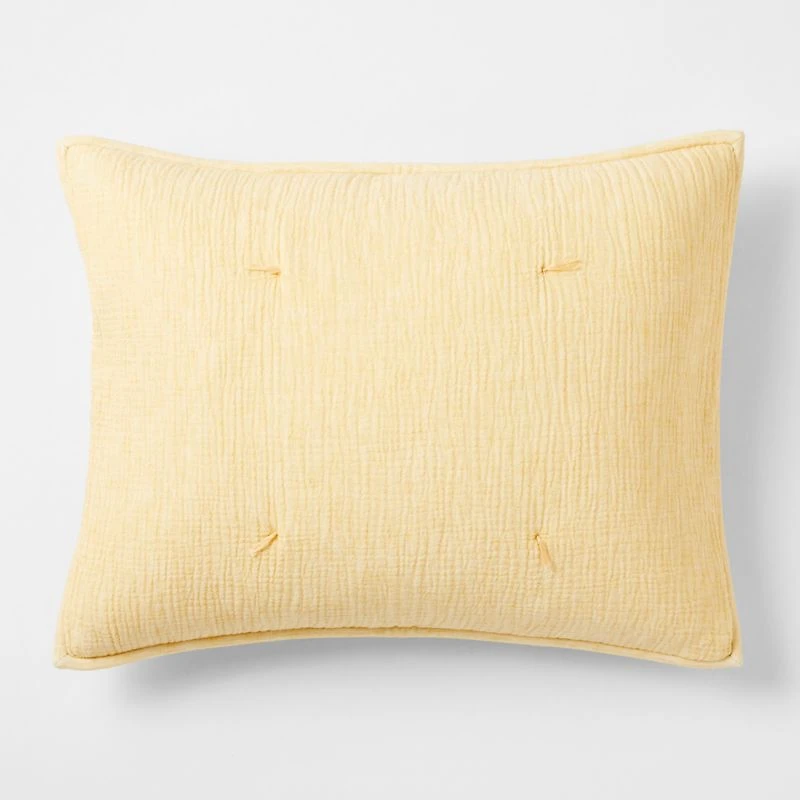 Aire Kids Crinkle Yellow Pillow Sham