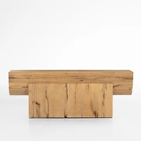 Albie 78.75" Rectangular Natural Oak Wood Console Table