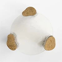 Alchemy Burnished Brass and Cast Glass Round 22" End Table