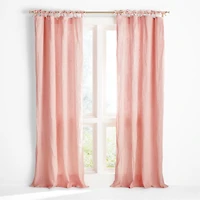 Aldrin Pink Organic Cotton Sheer Window Curtain Panel 44"x63"