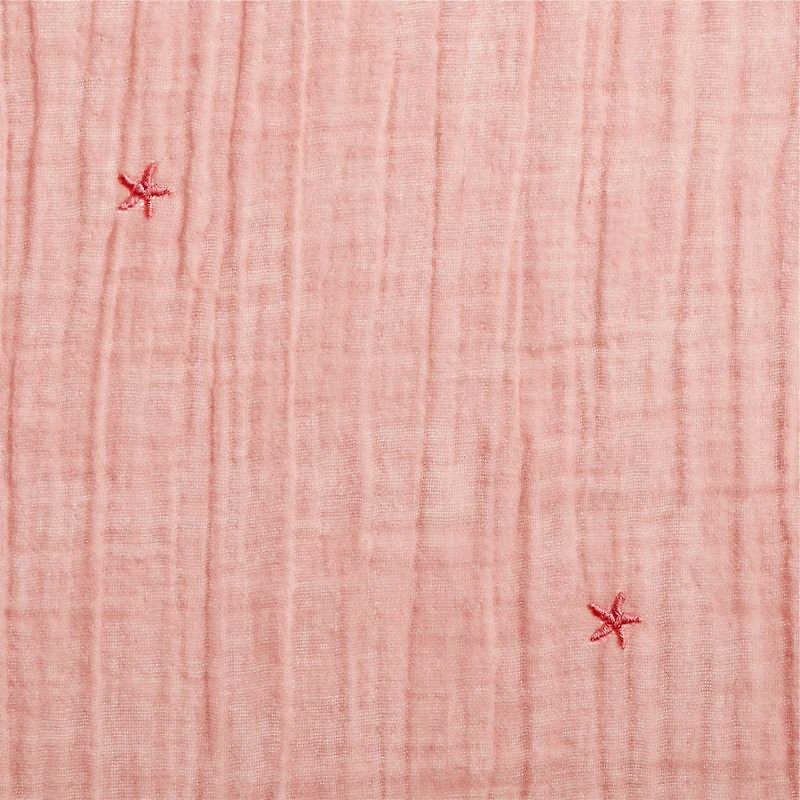 Aldrin Pink Organic Cotton Sheer Window Curtain Panel 44"x63"