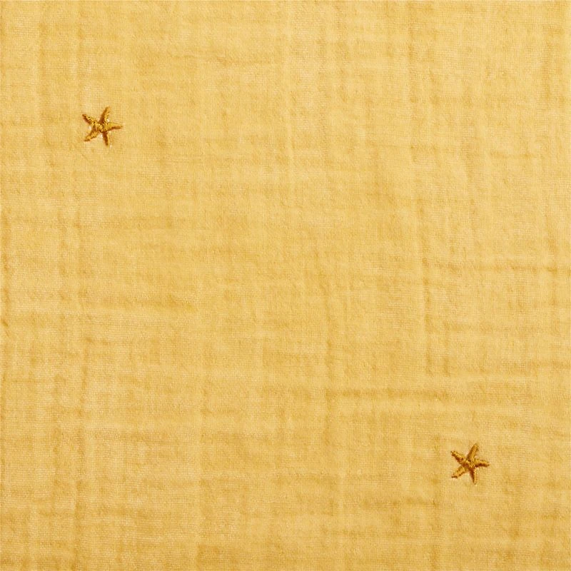 Aldrin Yellow Organic Cotton Sheer Window Curtain Panel 44"84"