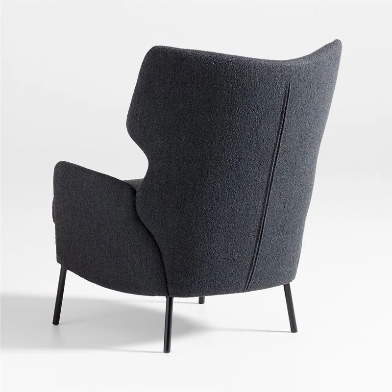 Alex Black Boucle Accent Chair