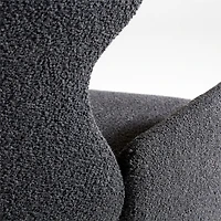 Alex Black Boucle Accent Chair