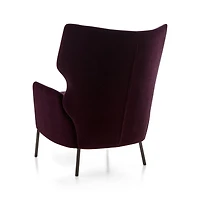 Alex Bordeaux Velvet Accent Chair