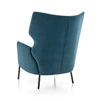 Alex Navy Blue Velvet Accent Chair