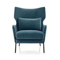 Alex Navy Blue Velvet Accent Chair
