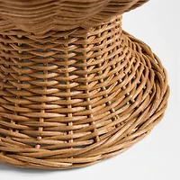 Alford Tall Brown Woven Rattan Vase 19"