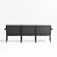 Alfresco 82" Metal Outdoor Sofa with Silver Sunbrella® Cushions