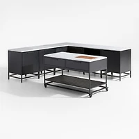 Alfresco 5-Piece L-Shaped Outdoor Kitchen Set with Island