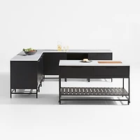 Alfresco 5-Piece L-Shaped Outdoor Kitchen Set with Island