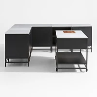 Alfresco 5-Piece L-Shaped Outdoor Kitchen Set with Island