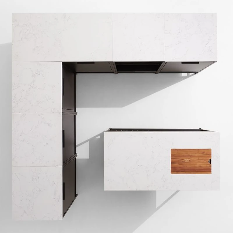 Alfresco 5-Piece L-Shaped Outdoor Kitchen Set with Island