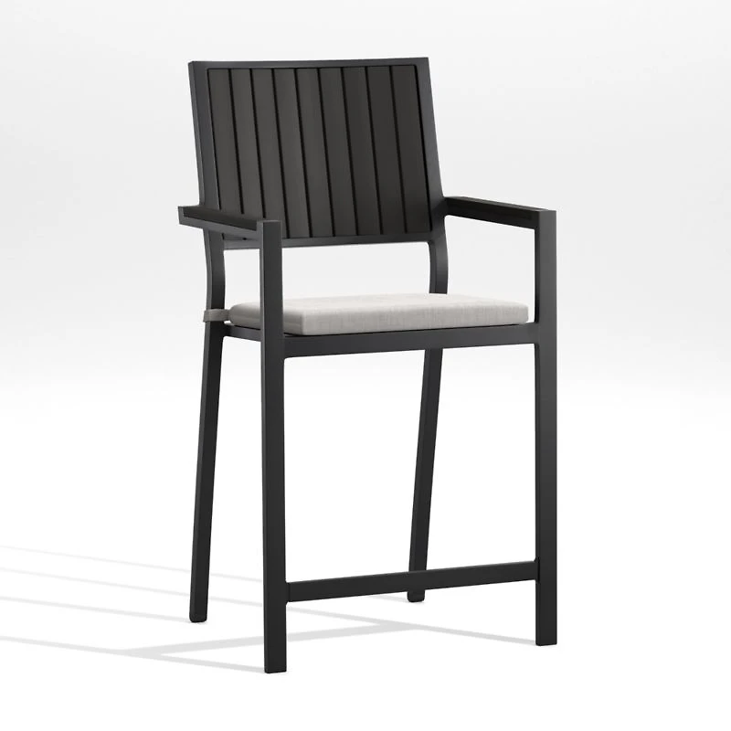 Alfresco Black Outdoor Counter Stool