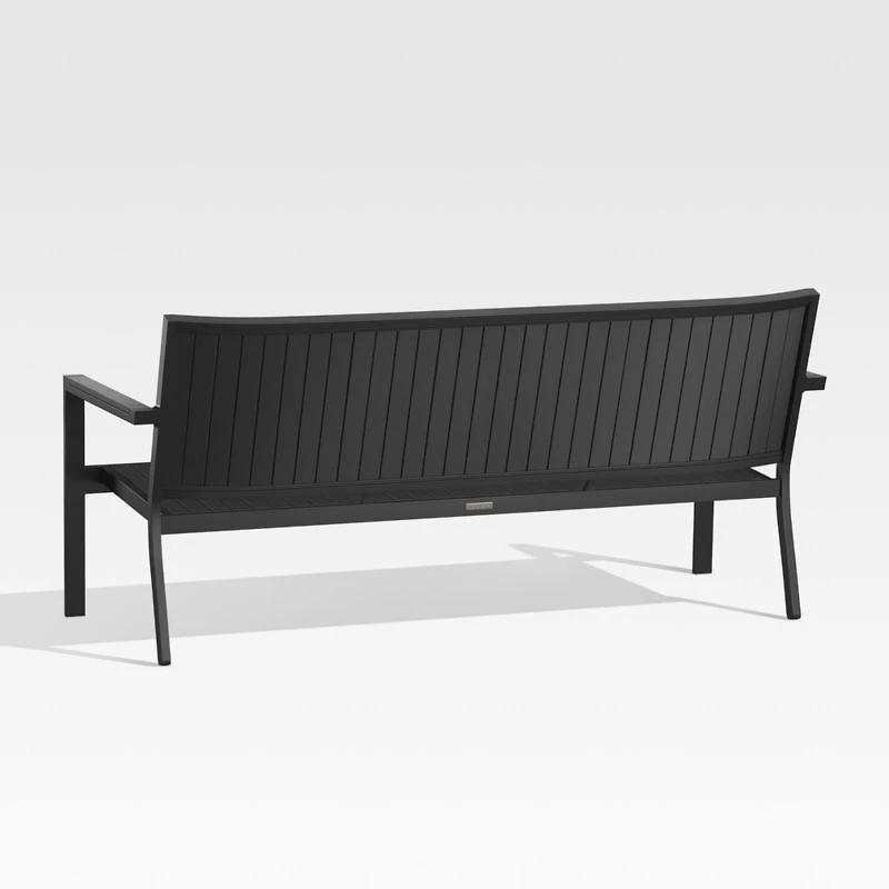 Alfresco 62" Black Outdoor Sofa