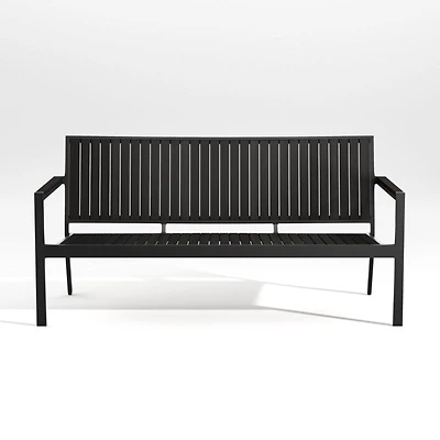 Alfresco 62" Black Outdoor Sofa